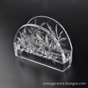 Semicircular Shaped Glass Place Card Holder
